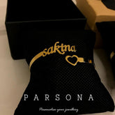 Golden Customize Name & Heart Bangle
